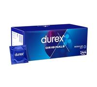 Durex Originals Extra Safe, 144 Condoms, Regular Fit, With Silicone Lube, Easy on Shape, Teat Ended, Increased Thickness, Natural Latex, Condoms Bulk for men