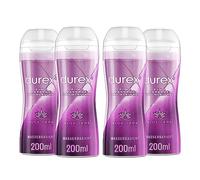 Durex Play 2-in-1 massage and lubricant gel, aloe vera, Pack of 4, 200 ml each