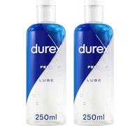 Durex Play Feel Water Based Lube, Gentle, pH Friendly, Non Sticky, Non Staining, Unflavoured, Condom & Toy Compatible, Clinically Tested (250ml x 2 Units)