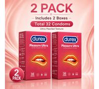 Durex Pleasure Ultra Condoms 16x2 Pack Ultra Pearl Texture Extra Sensation
