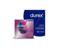 Durex Pleasure Pack Assorted Condoms, Exciting Mix of Sensation and Stimulation, Natural Rubber Latex Condoms for Men, FSA & HSA Eligible, 42 Count