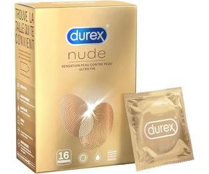 DUREX Premium - 16 Nude Condoms for Men - Ultra Thin