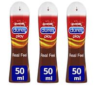 Durex Real Feel Lubricant, 50ml, Pack of 3, Latex, Soft and Flexible