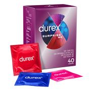 Durex Surprise Me Variety Pack, 40 Condoms, Thin feel, Extra Safe, Ple