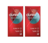 Durex - Thin Feel Close Fit Condoms - Pack of 12 x 2
