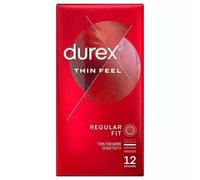 Durex Thin Feel Latex Condoms | Transparent & Lubricated Easy-On Shaped Pack Of 30