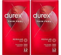 Durex Thin Feel Latex Condoms for More Sensitivity Regular Size