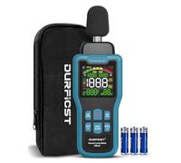DURFICST Decibel Meter,30-130dB Sound Level Meter with Temperature Humidity | SPL Meter with LCD Color Screen, A/C Weighting, Data Hold, MAX/MIN, dB/SONE Unit, Fast/Slow Response, for Home, Factory