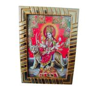 Durga Maa/nav Durga on Tiger/sherawali mata/MATA vaishno Devi pindi roop Photo Frame Religious Photo for office/home/shop (5 X 4 inches)(multicolor)