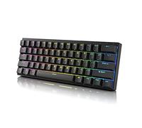 DURGOD HK Venus RGB Mechanical Gaming Keyboard | 60% Layout | USB C Wired | Doubleshot PBT Keycaps | Cherry Profile | NKRO Rollover | Windows & Mac | Aluminium Chassis| Gateron Blue, Black