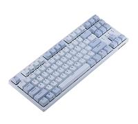 Durgod Taurus K320 TKL Mechanical Keyboard | 87 Keys Tenkeyless | USB C Wired | Doubleshot PBT Keycaps | Programmable Keys | NKRO | Windows & Mac (Haze BlueCherry Brown )