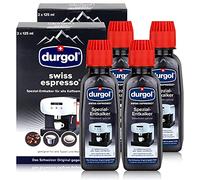 Durgol Swiss Espresso, Descaler and Decalcifier for All Brands of Espresso Machines and Coffee Makers, 4 x 125 ml (Pack of 4)