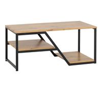 Durham 3 Level Shelving Coffee Table in Light Oak Effect and Black