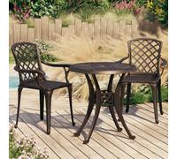 durham cast aluminium 3 piece bistro set in bronze