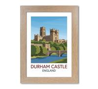 Durham Castle, England - Riverside Romance & Medieval Towers Travel Poster Giclée Art Print 366-3