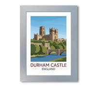 Durham Castle, England - Riverside Romance & Medieval Towers Travel Poster Giclée Art Print 366-3