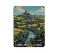 Durham Cathedral Poster,England Travel Retro Poster Metal Tin Sign Chic Art Retro Iron Painting Bar People Cave Cafe Family Garage Poster Wall Decoration 12x16inch(30x40cm)