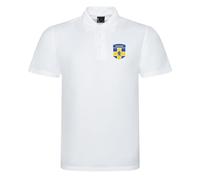 Durham Classic County Cricket Style Polo Shirt with Exquisite Embroidered (UK, Alpha, M, Regular, Regular, White)