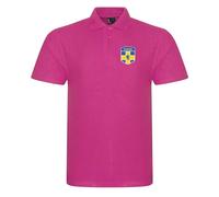 Durham Classic County Cricket Style Polo Shirt with Exquisite Embroidered (UK, Alpha, XL, Regular, Regular, Pink)