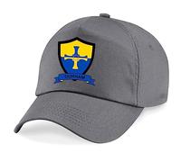 Durham County Embroidered Baseball Cap Cricket Sport Your County Embroidery (Grey)