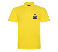 Durham County Embroidered Mens Polo Shirt Cricket Sport Your County Embroidery (UK, Alpha, M, Regular, Regular, Yellow)