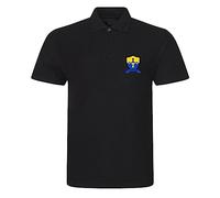 Durham County Embroidered Mens Polo Shirt Cricket Sport Your County Embroidery (UK, Alpha, XL, Regular, Regular, Black)