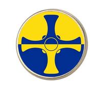 Durham County England Round Silver Colour Badge With A Velveteen Bag