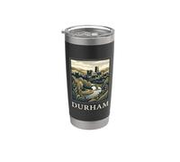 Durham England Cathedral River Landscape Design Stainless Steel Insulated Tumbler