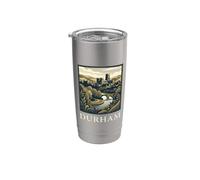 Durham England Cathedral River Landscape Design Stainless Steel Insulated Tumbler
