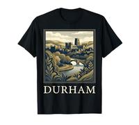 Durham England Cathedral River Landscape Design T-Shirt