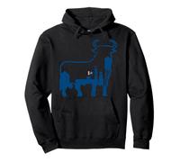 Durham NC City Skyline Standbull Silhouette Pullover Hoodie