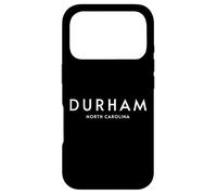 Durham North Carolina NC Minimalist City Name Graphic Art Case for iPhone 17 Pro