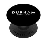 Durham North Carolina NC Minimalist City Name Graphic Art PopSockets Adhesive PopGrip