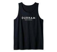 Durham North Carolina NC Minimalist City Name Graphic Art Tank Top
