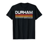 Durham North Carolina Vintage Retro Stripes Design Value Graphic T-Shirt