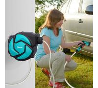 DURHAND 10M Water Hose Reel Compact Garden Patio Car Locking Auto Retract Spray
