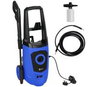 DURHAND 1800W High Pressure Washer, 150 Bar Pressure, 510 L/h Flow, High-Performance Portable Power Washer Jet Wash Cleaner with 6M Hose, Snow Foam Bottle for Garden, Car, Furniture, Blue Blue