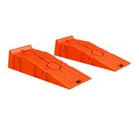 DURHAND 2 Pieces Car Ramps Heavy Duty 2.5 Ton Motorhome Levelling Ramps, Plastic Garage Workshop Car Lift, Portable Automotive Vehicle Campervan Car Ramp, Orange