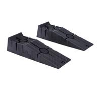 DURHAND 2 Pieces Car Ramps Heavy Duty 5 Ton Motorhome Levelling Ramps, Plastic Garage Workshop Car Lift, Portable Automotive Vehicle Campervan Car Ramp, Black Black