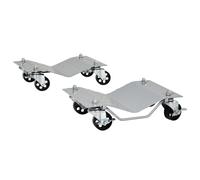 DURHAND 2PCS 680kg Car Wheel Dollies with Swivel Casters, Wheel Dolly, Grey, Grey