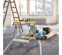 DURHAND 4-in-1 Work Bench Saw Horse Clamp Table w/ Rulings Tool Holes Foldable DIY in Grey DURHAND Grey