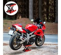 Durhand Steel Manual Repair Motorcycle Lift Platform - Red
