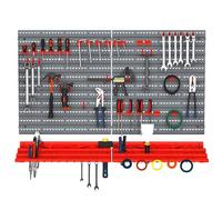 Durhand 54 Pcs On-Wall Tool Equipment Home Diy Garage Organiser Diy Grey/Red