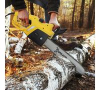 DURHAND Electric Chainsaw Garden Tools, 2000 W, 40 cm Blade for Wood, Blue - Yellow