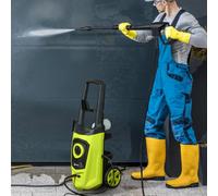 DURHAND 1800W Power Washer - 150 Bar, 510 L/h, Green; 0-75 Adjustable Nozzle, Hose Reel & Complete Kit (845-866V71GN)