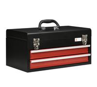 DURHAND Lockable 2 Drawer Tool Chest w/ Ball Bearing Slide Drawer 46cmx24cmx22cm | TJ Hughes