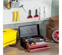 DURHAND Lockable Tool Chest with Ball Bearing Slide Drawers Red DURHAND Black Small