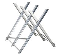 DURHAND Foldable Steel Heavy-Duty Saw Horse Support - Silver, none