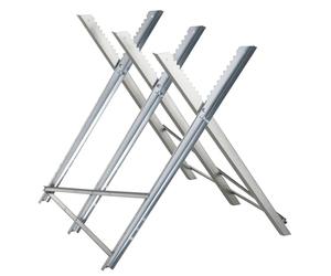DURHAND Portable Sawhorse Saw Horse Adjustable Support 100 kg Silver