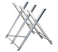 DURHAND Portable Sawhorse Saw Horse Adjustable Support 100 kg Silver | Heavy Duty, Foldable Sawhorse Stand, Steel Frame